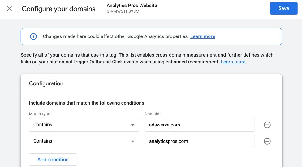 Cross-Domain Tracking - Google Analytics 4