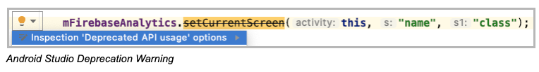 Android Studio Deprecation Warning