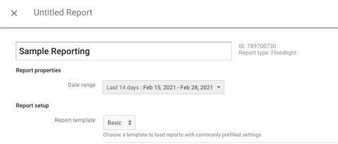 Sample reporting