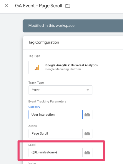 Creating a custom GA event in GTM