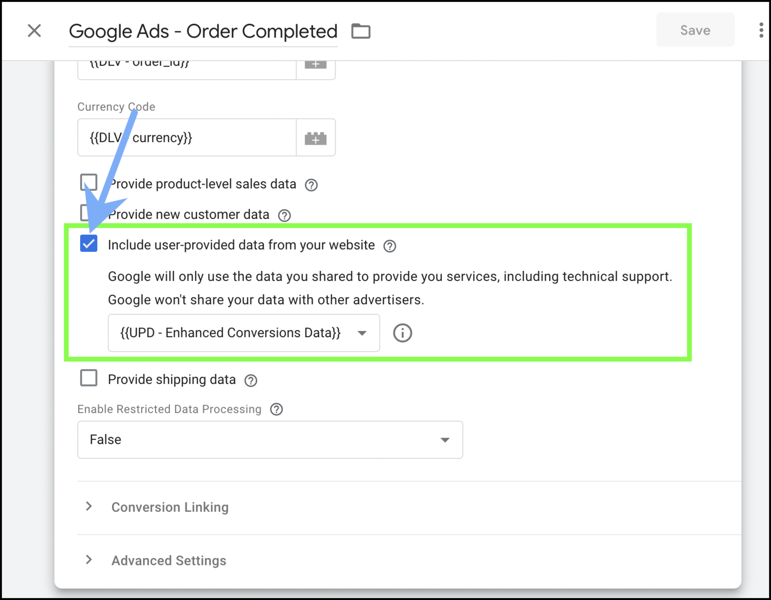 Google Ads - Order Completed