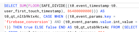 Example of distinct syntax and job ids for Looker Studio
