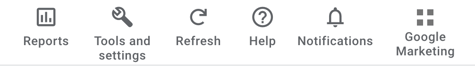 New SA360 main toolbar