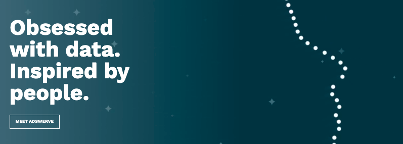 Adswerve Homepage, Obsessed with data. Inspired by people.